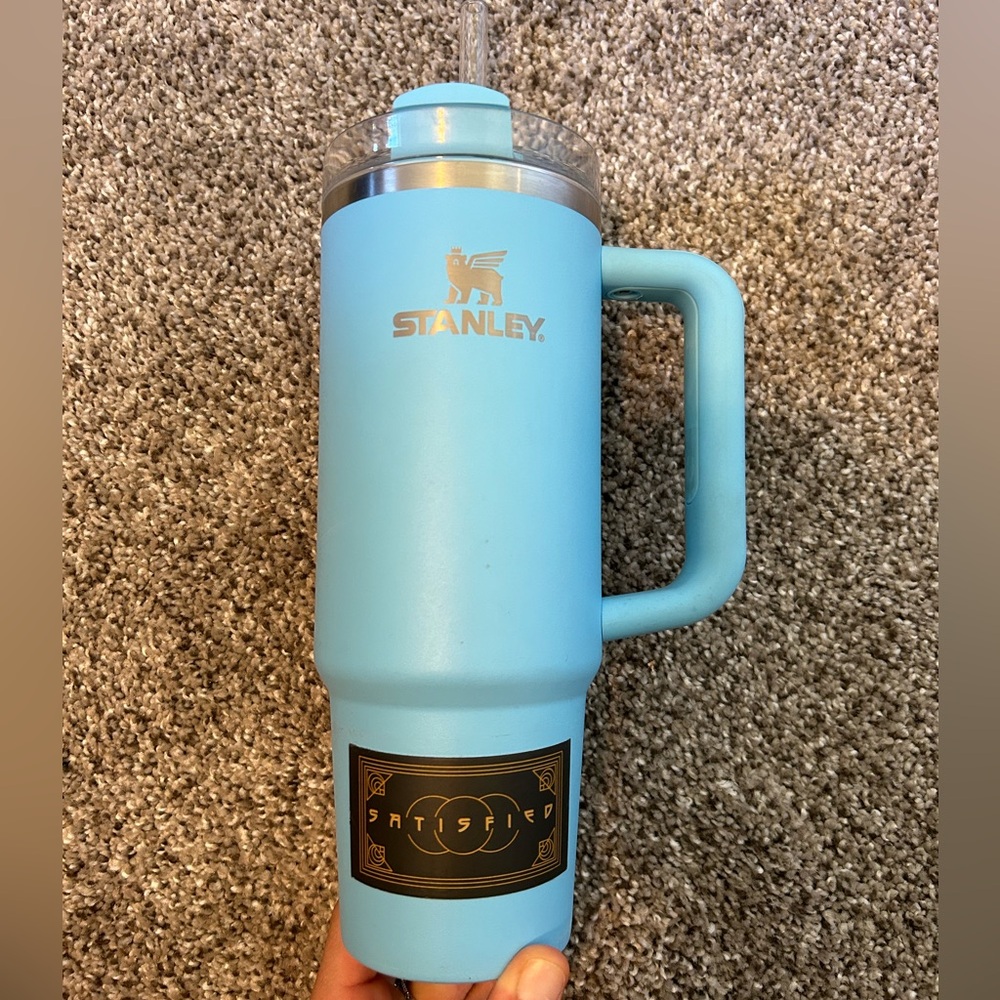 Blue Stanley cup 30oz with glass straw - Picture 1 of 6